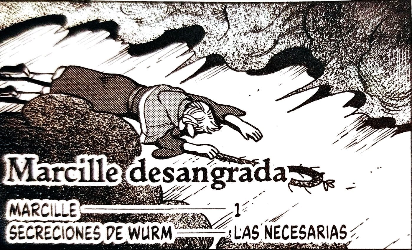 Página ilustrada de Sopa carmesí de Marcille