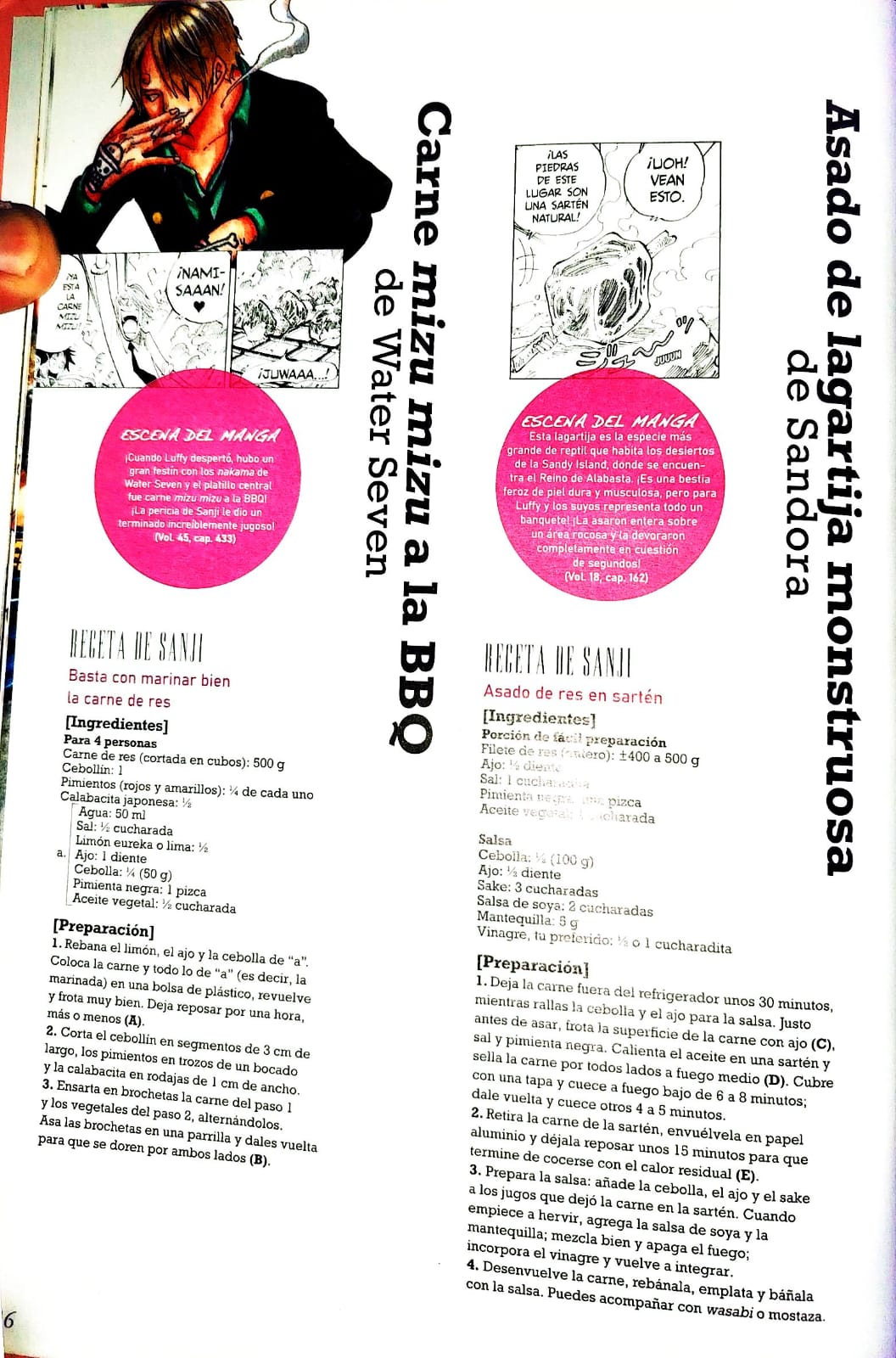 Página ilustrada de Parrillada de Water Seven