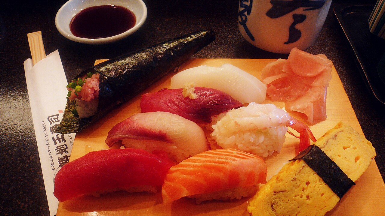 Página ilustrada de Chirashi sushi de primavera